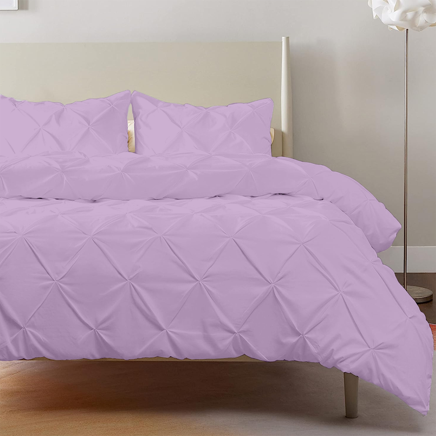 Lilac Pintuck Duvet Covers