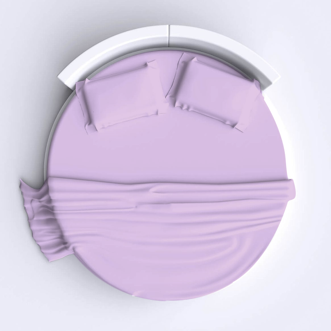 Lilac Round Bed Sheets