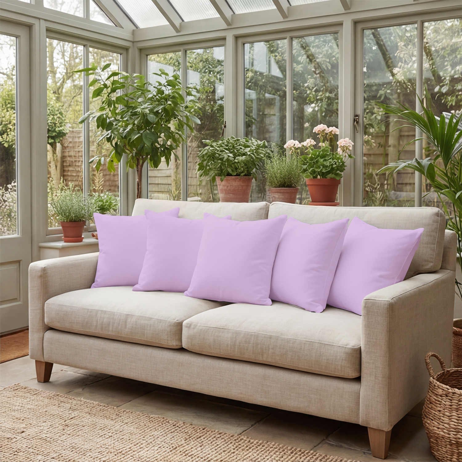 Lilac Cushion Covers