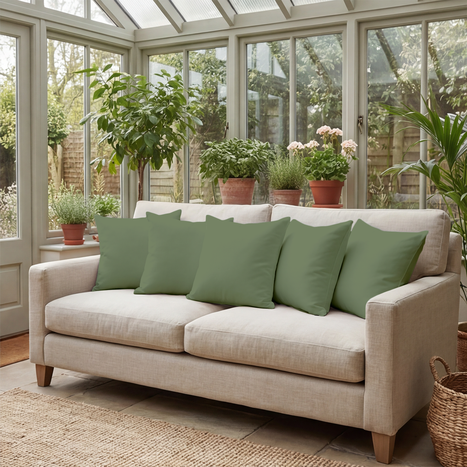 Moss Green Cushion Covers