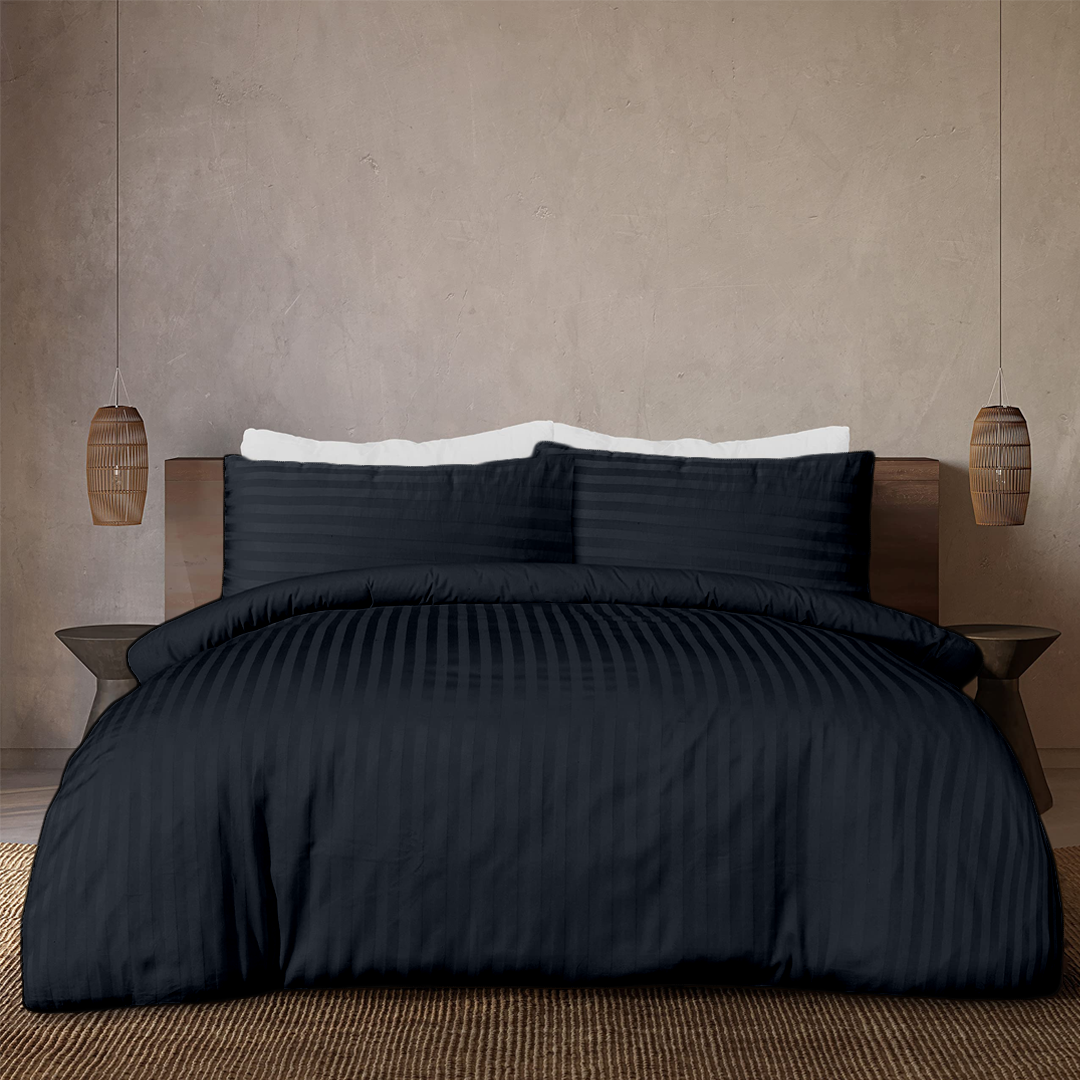 Navy Blue Stripe Duvet Covers