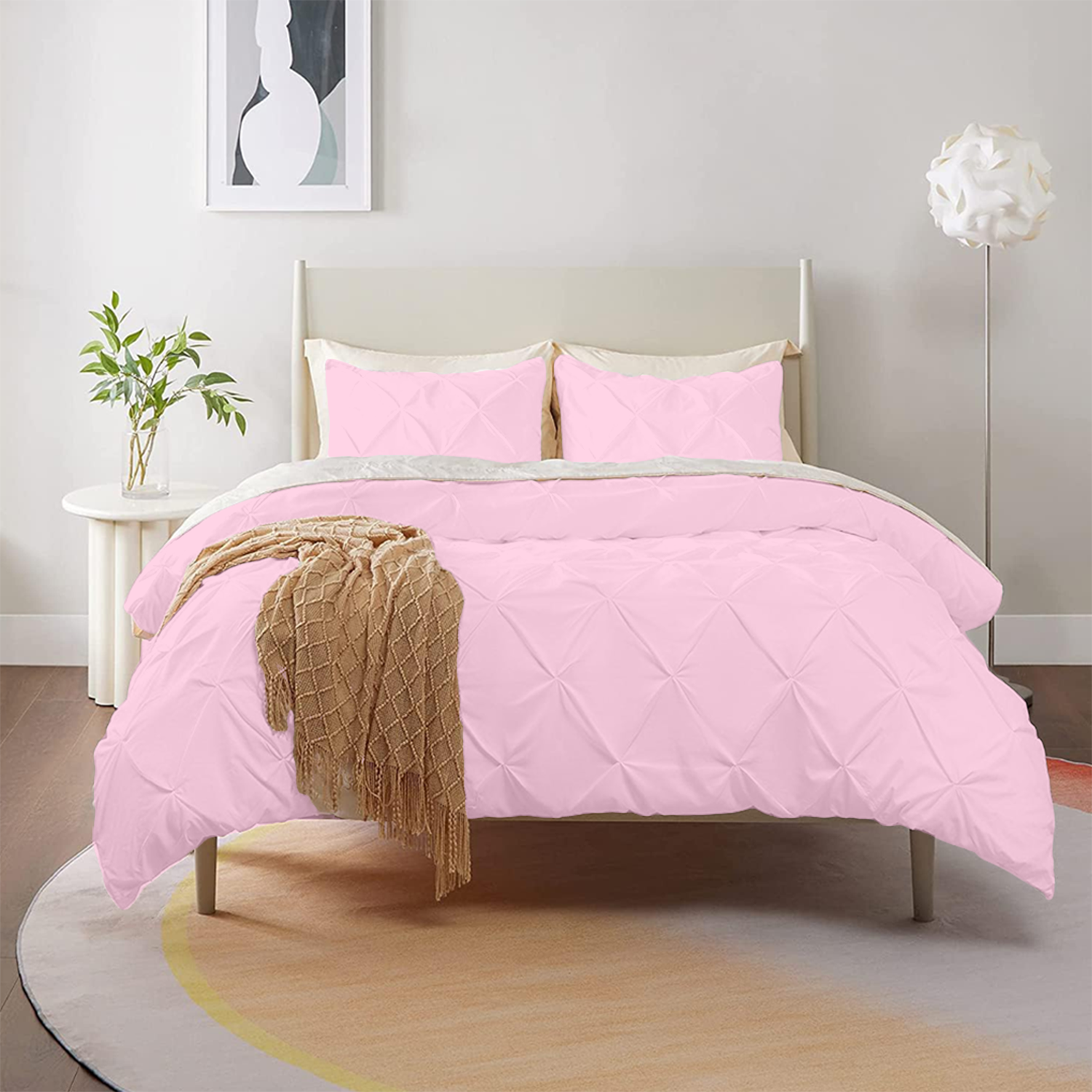 Pink Pintuck Duvet Covers