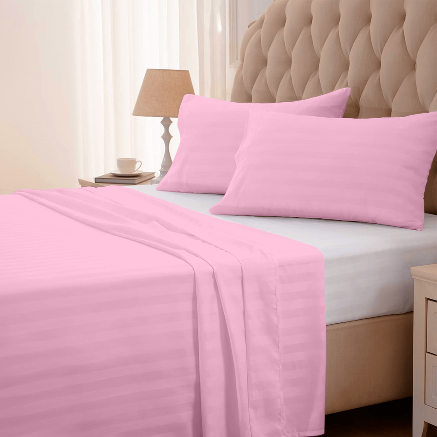 Pink Stripe Bed Sheets
