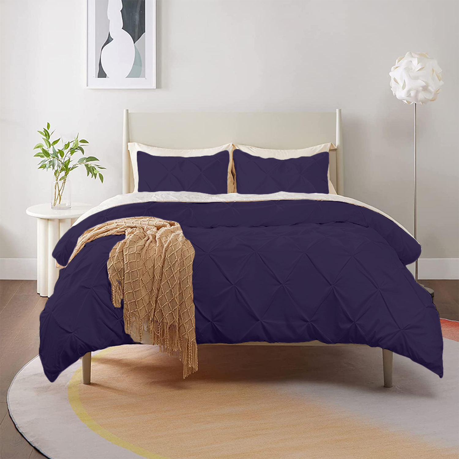 Purple Pintuck Duvet Covers