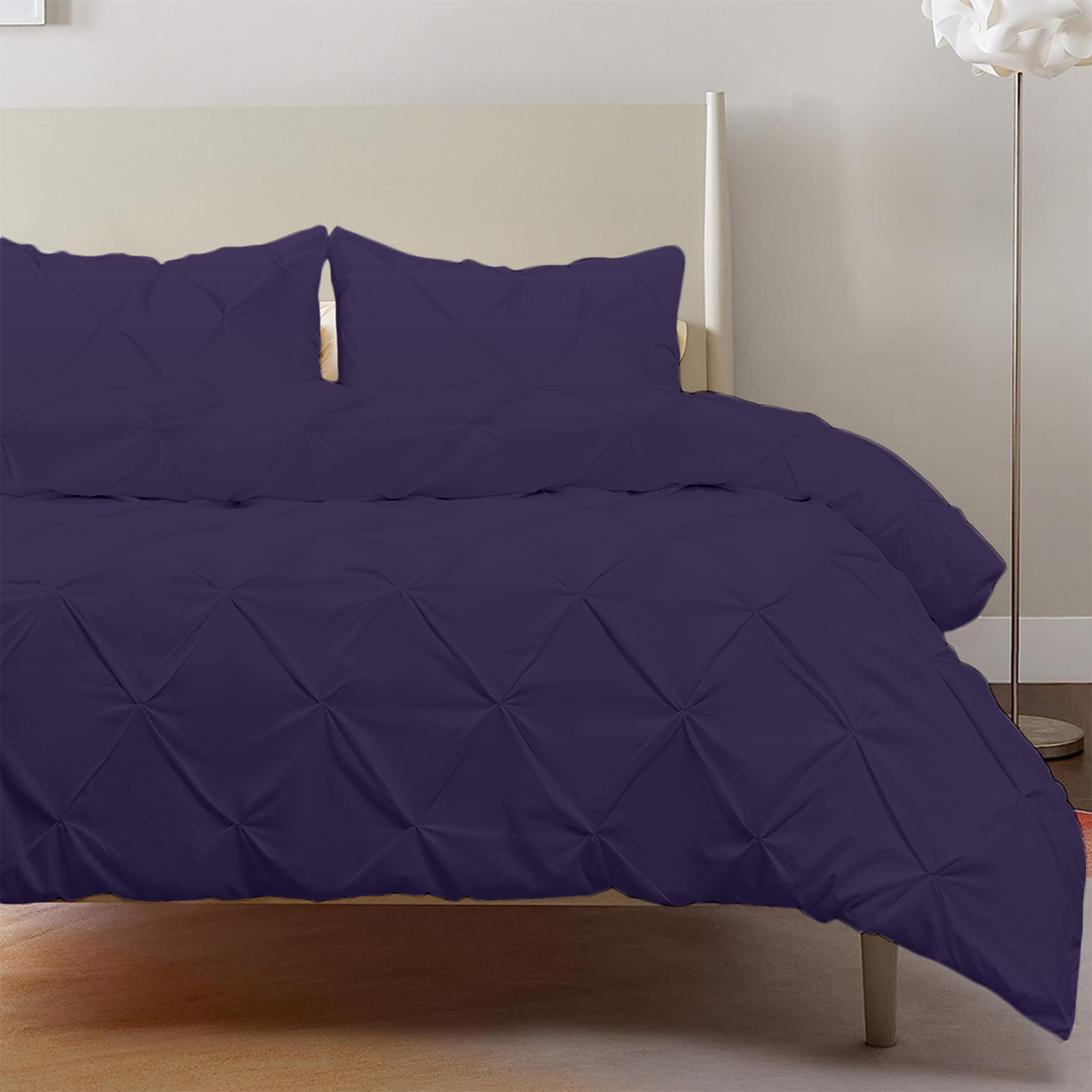 Purple Pintuck Duvet Covers