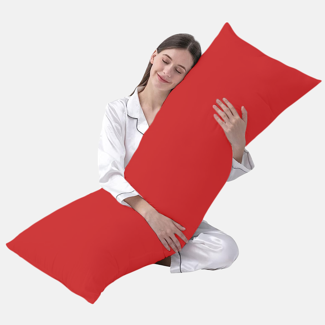 Red Body Pillow cases