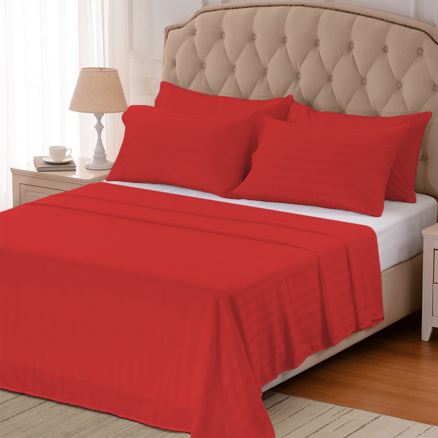 Red Stripe Bed Sheets