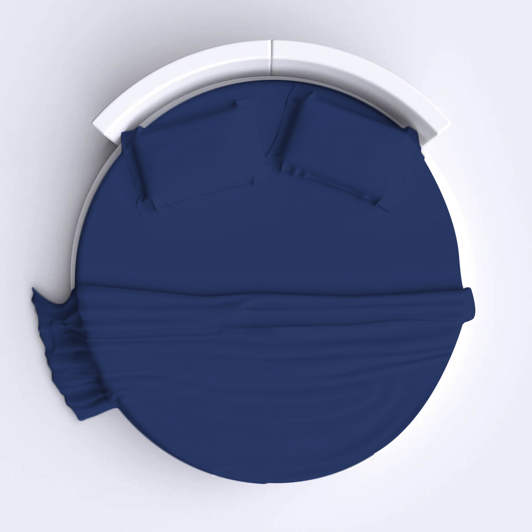 Royal Blue Round Bed Sheets