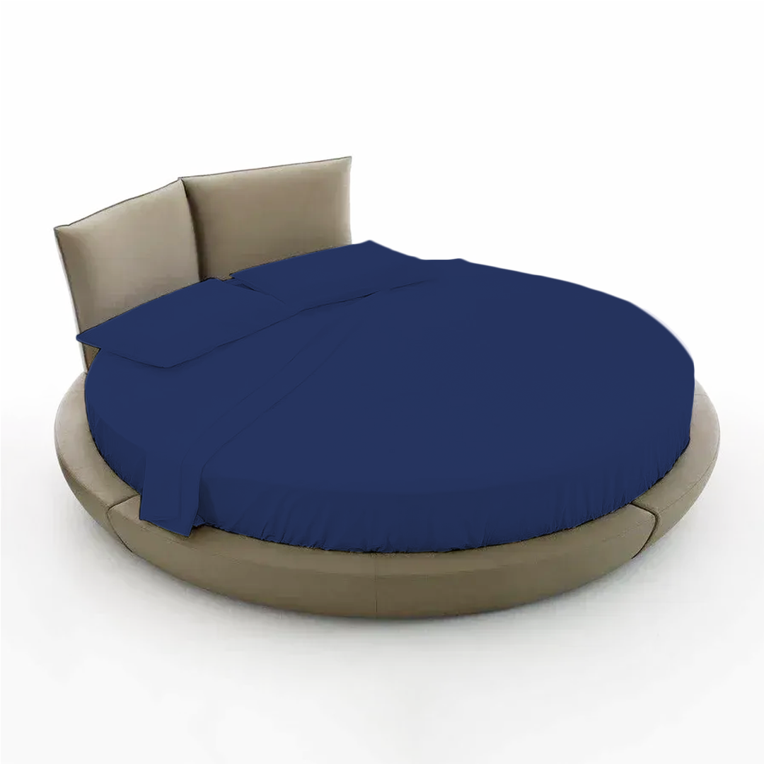 Royal Blue Round Bed Sheets