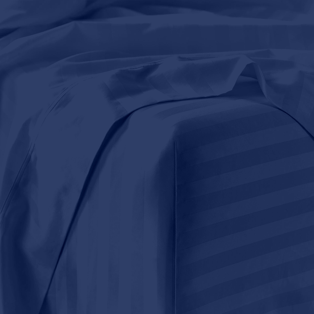 Royal Blue Stripe Bed Sheet Sets