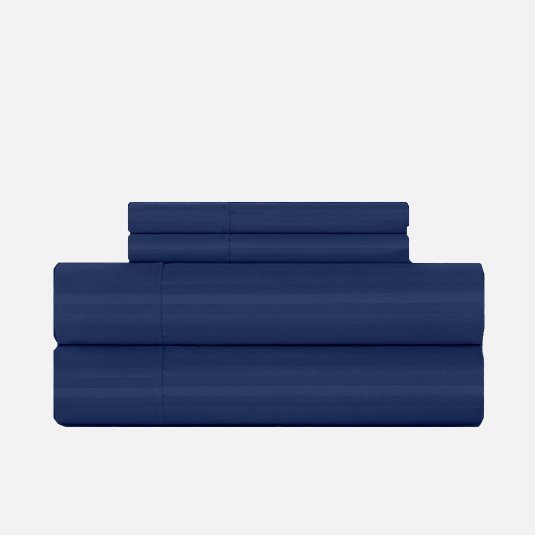 Royal Blue Stripe Bed Sheet Sets