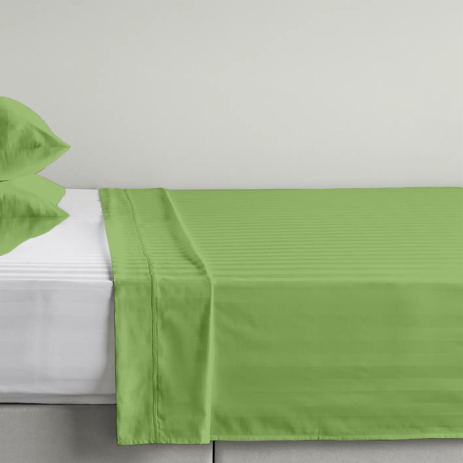 Sage Green Stripe Bed Sheets