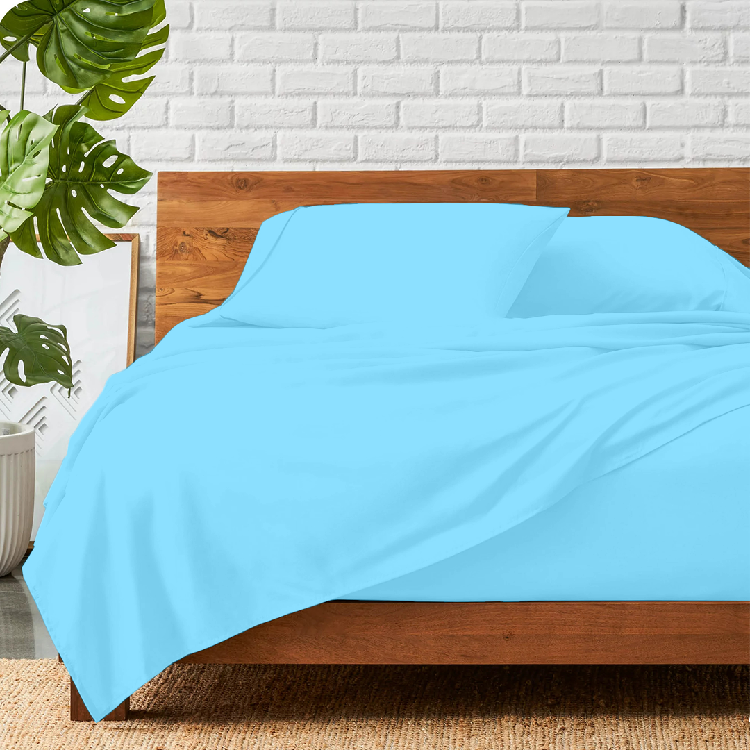 Light Blue Bed Sheet Set