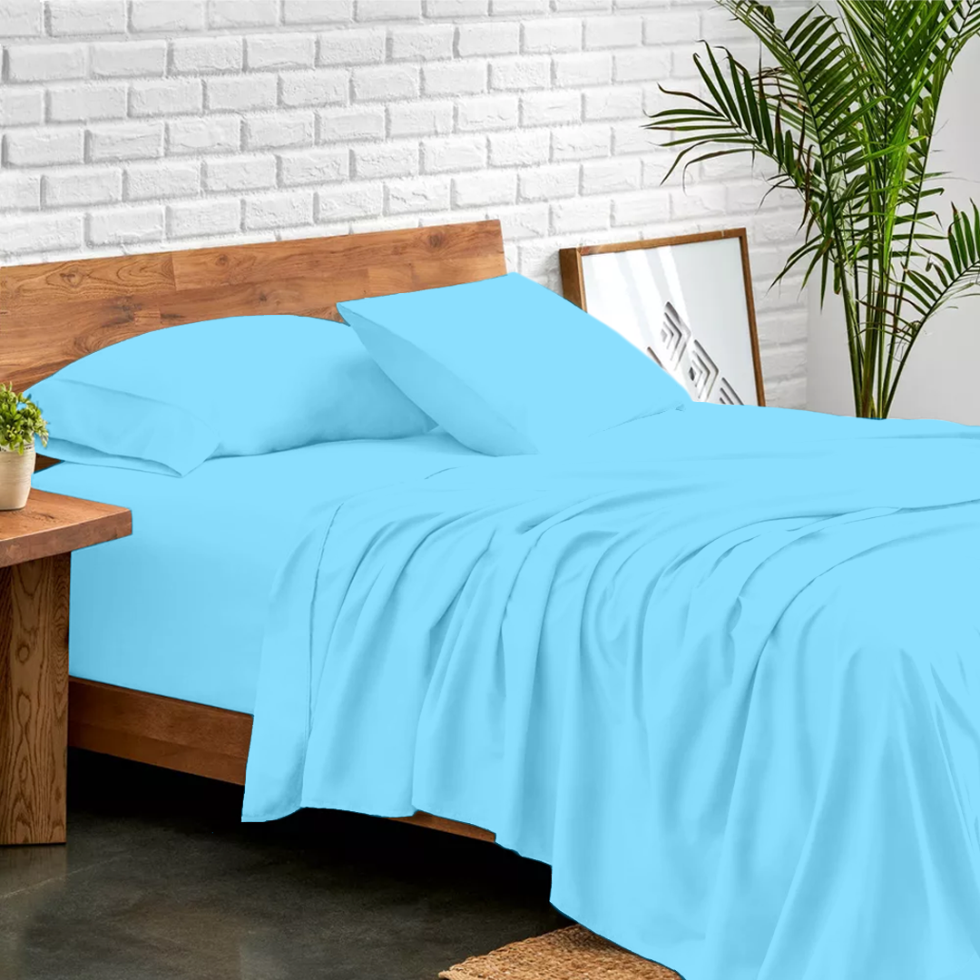 Light Blue Bed Sheet Set