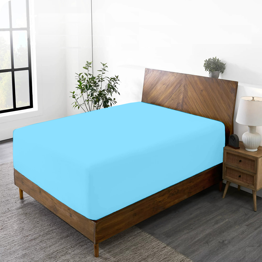 Light Blue Fitted Bedsheet 1