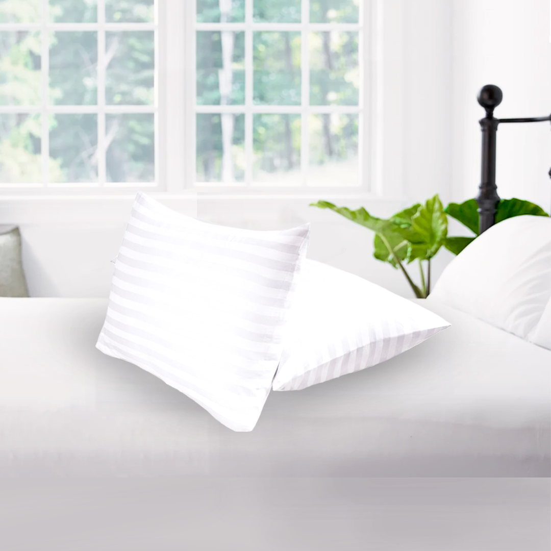 White Stripe Pillow Covers