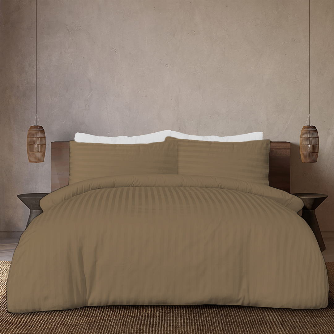 Taupe Stripe Duvet Covers