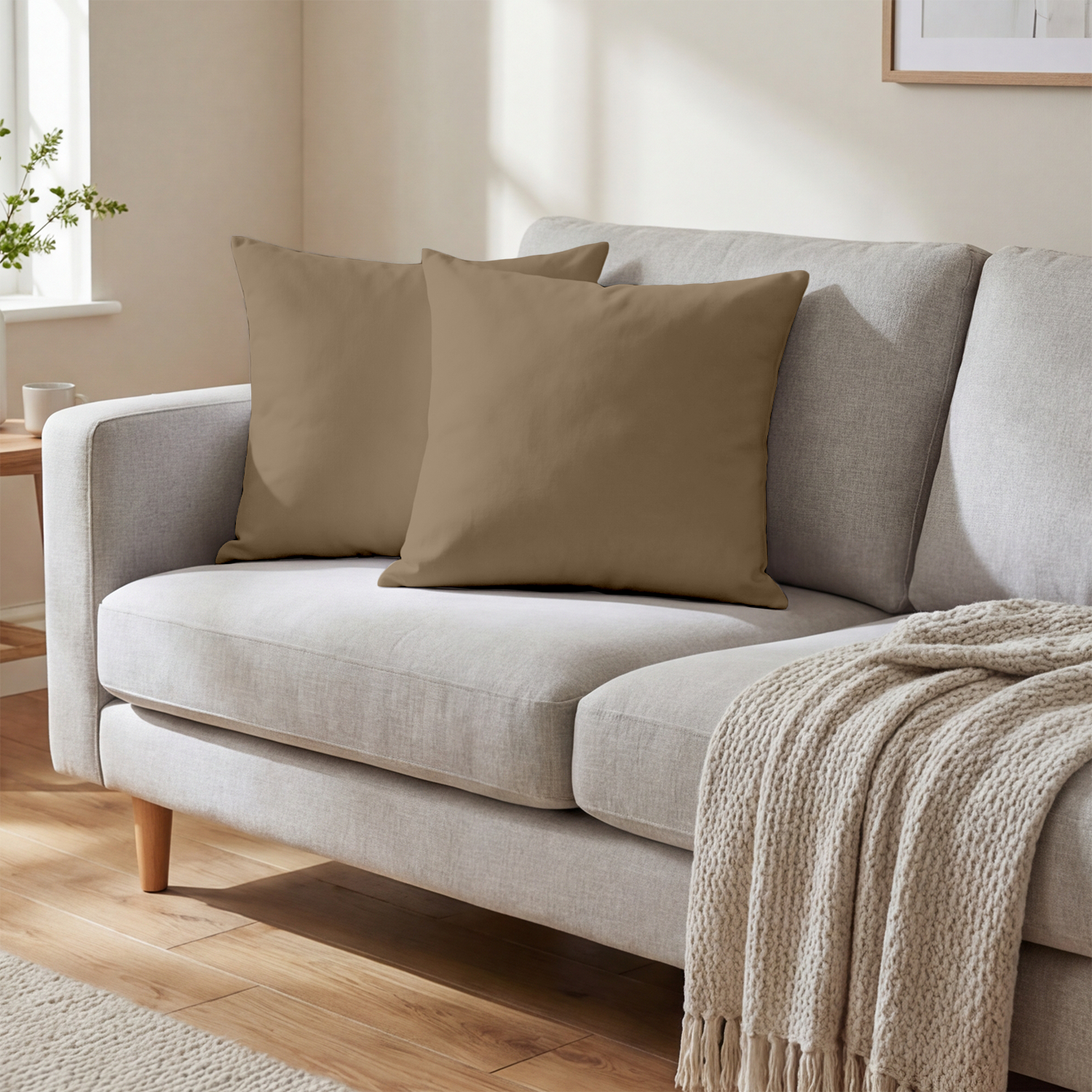 Taupe Cushion Covers