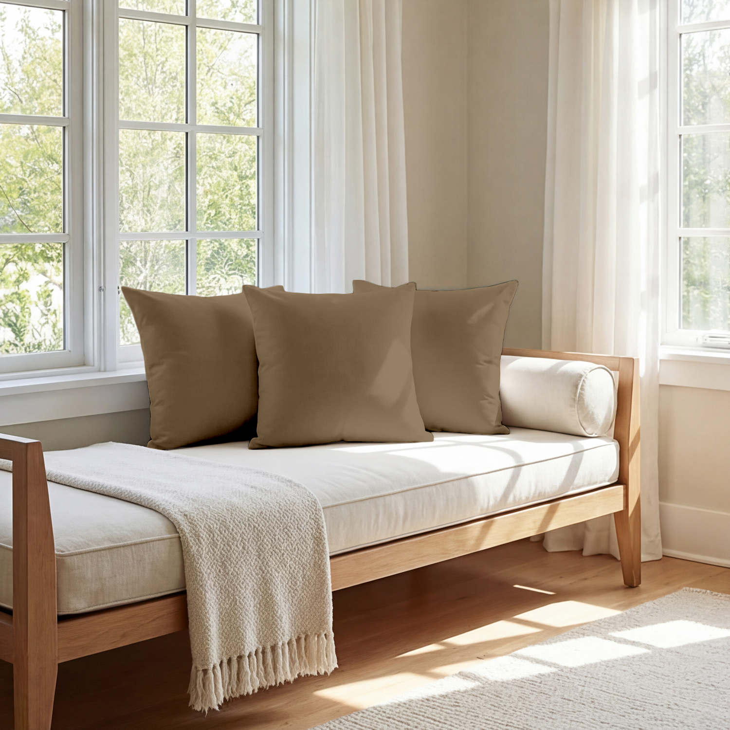 Taupe Cushion Covers
