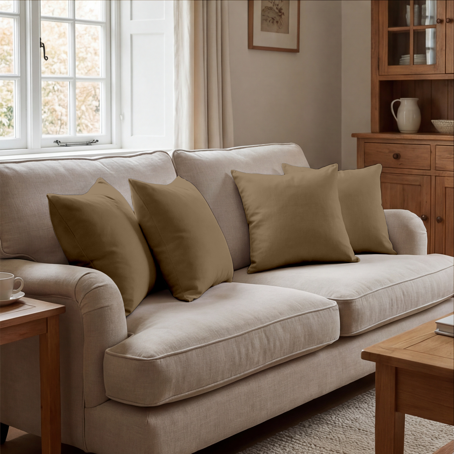 Taupe Cushion Covers