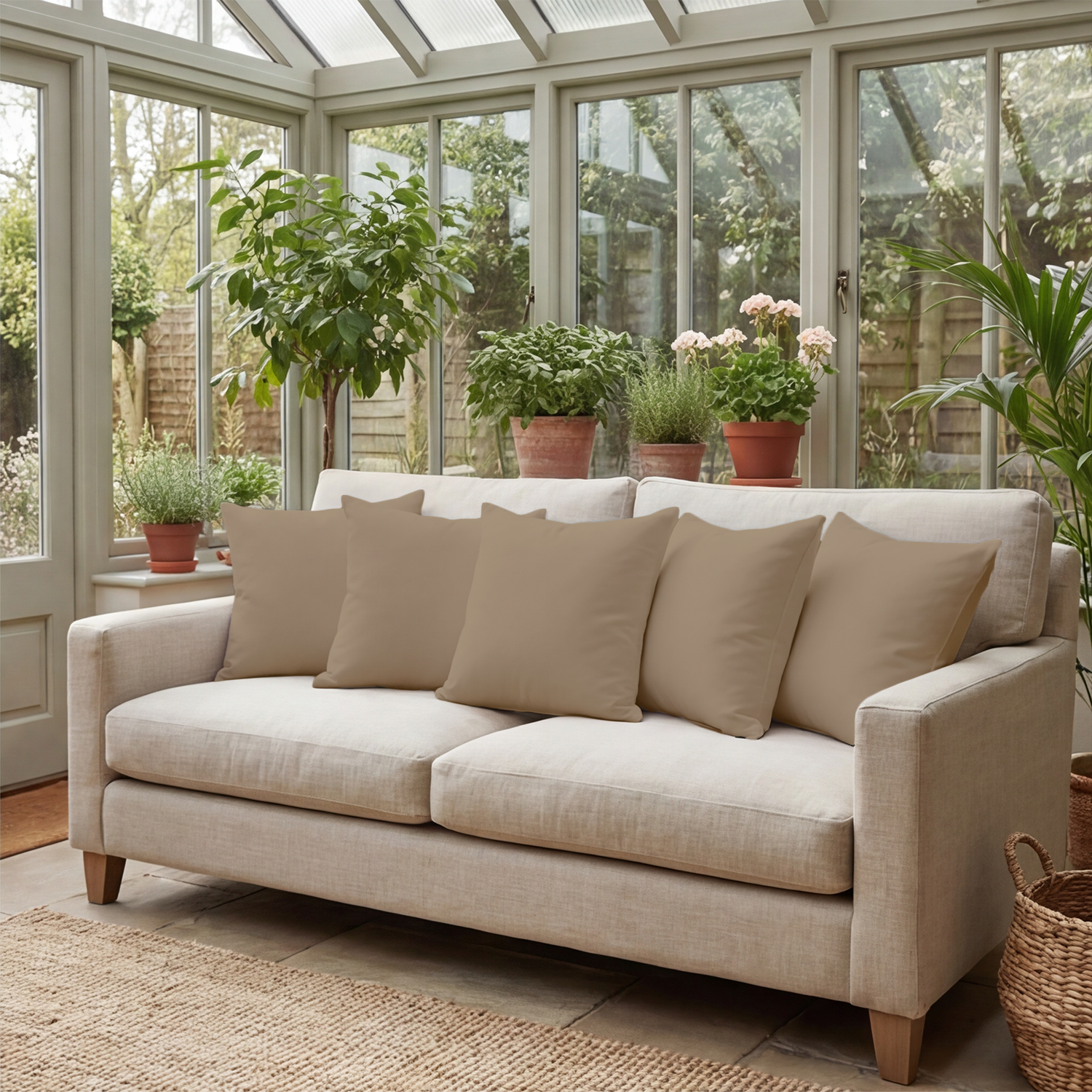Taupe Cushion Covers