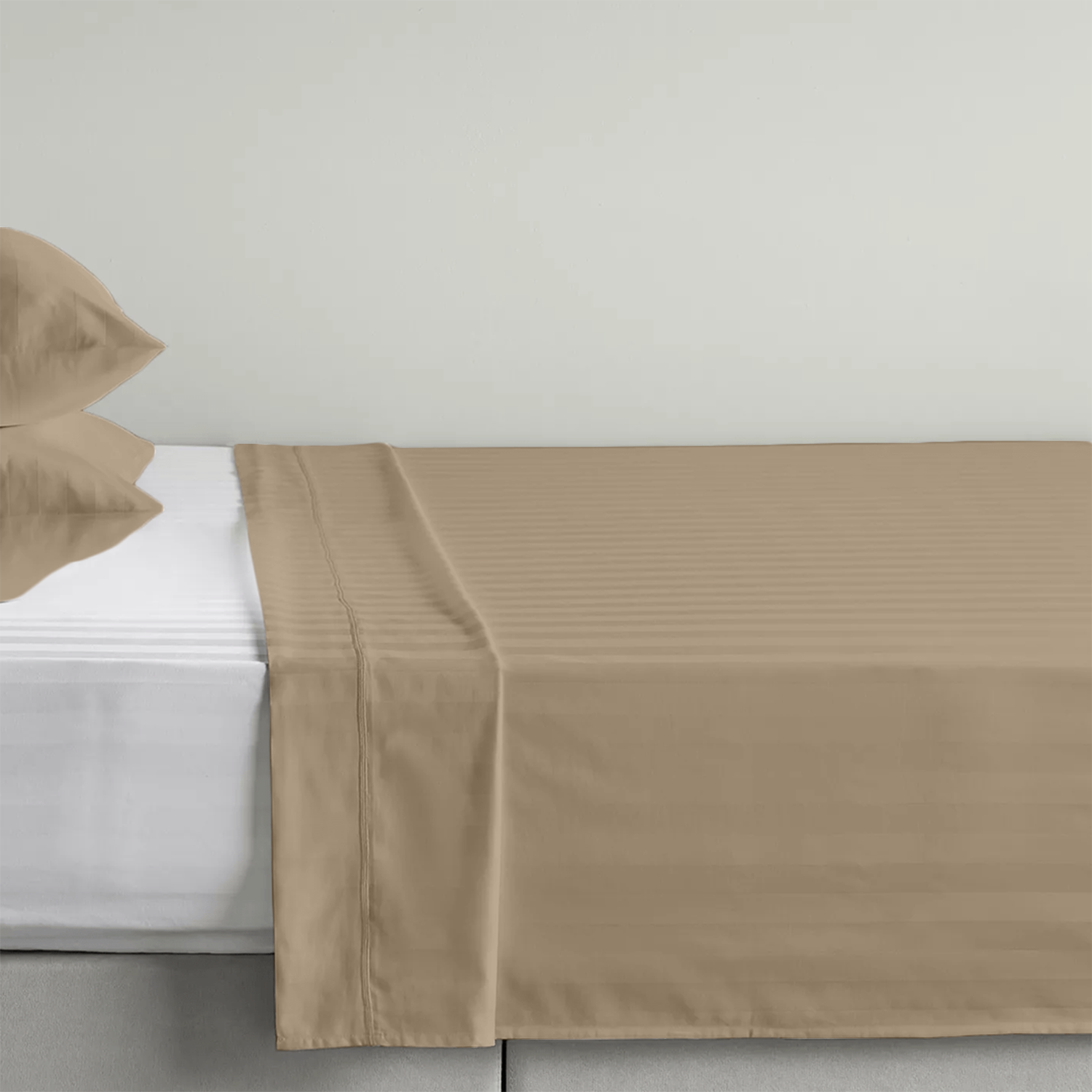 Taupe Stripe Bed Sheets