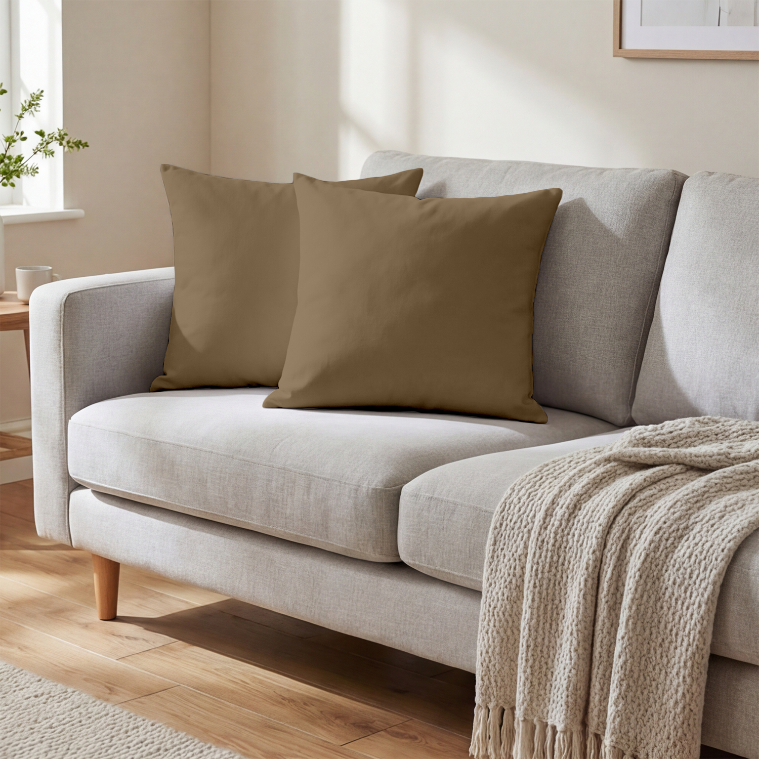 Taupe Cushion Covers