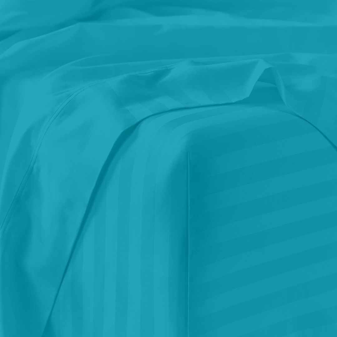 Turquoise Stripe Bed Sheet Sets