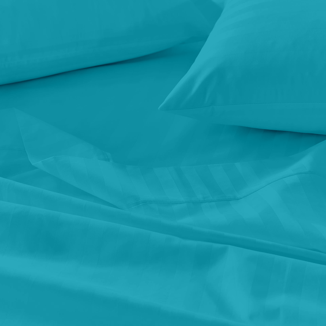 Turquoise Stripe Bed Sheet Sets