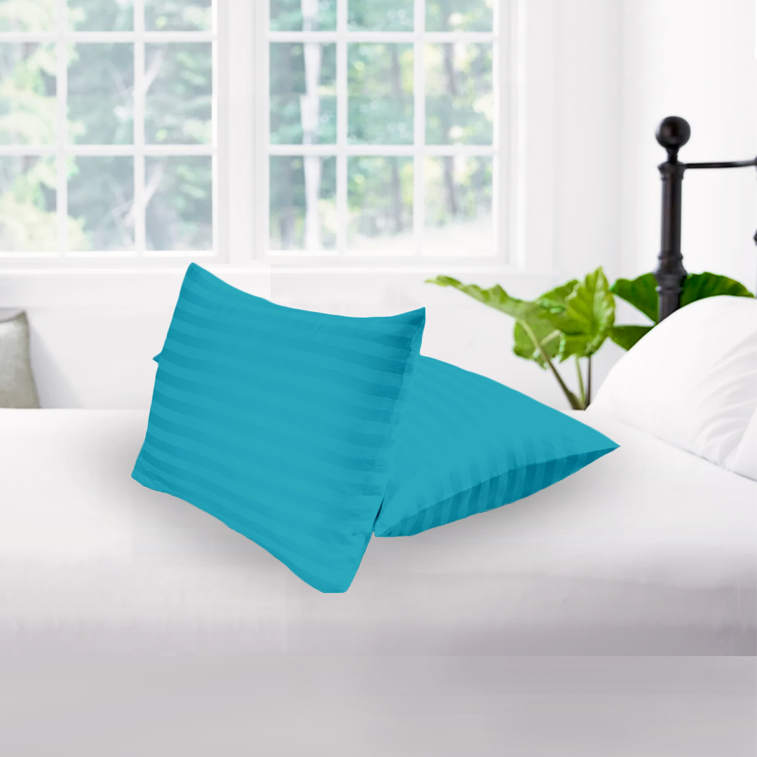 Turquoise Stripe Pillow Covers