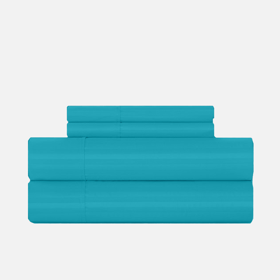 Turquoise Stripe Bed Sheet Sets