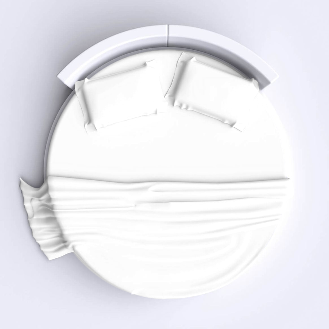 White Round Bed Sheet