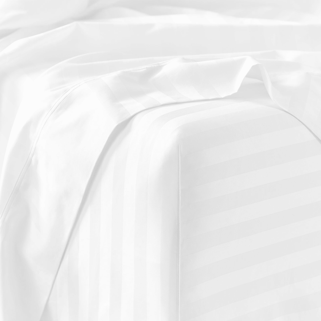 White Stripe Bed Sheet Sets