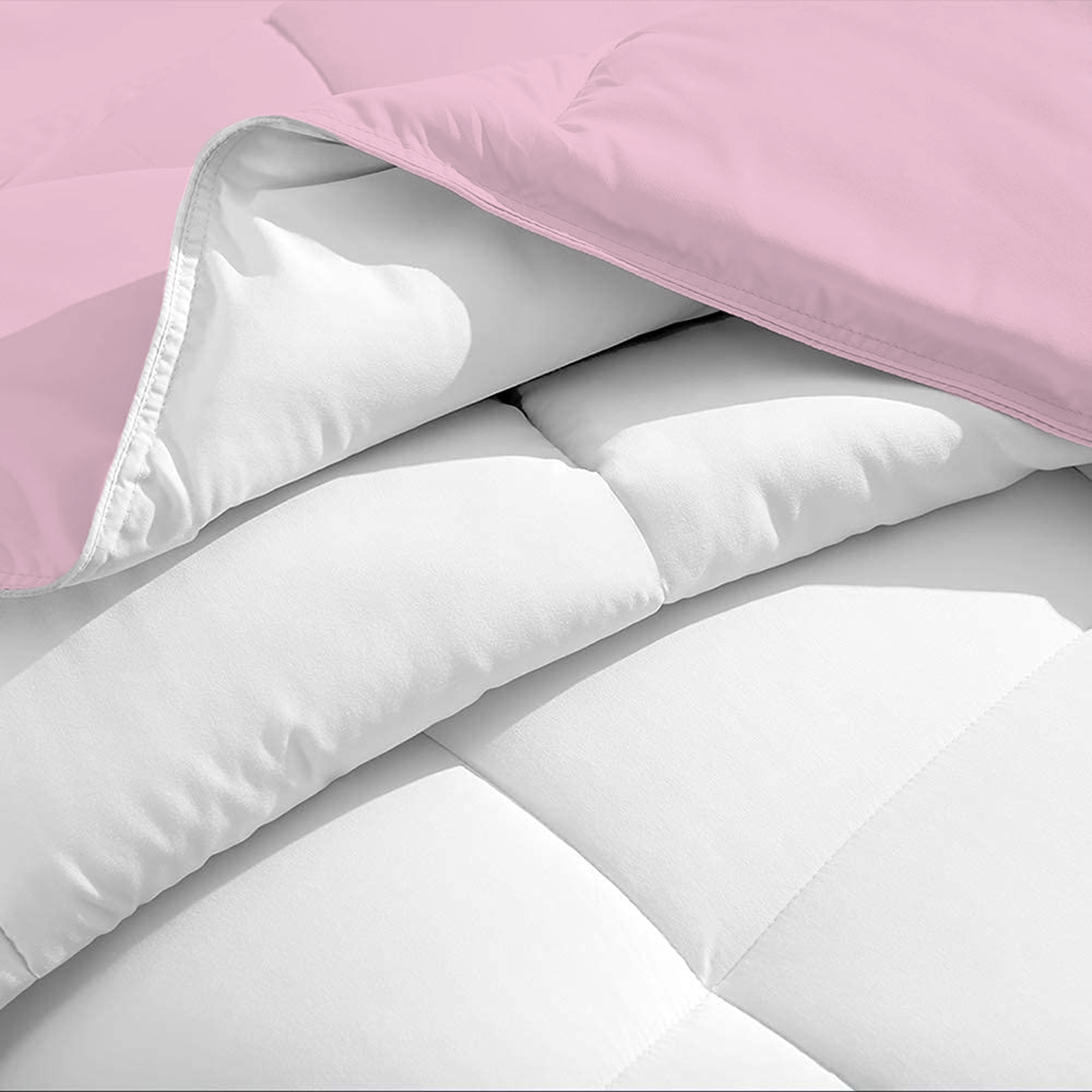 Pink and White Reversible Comforter