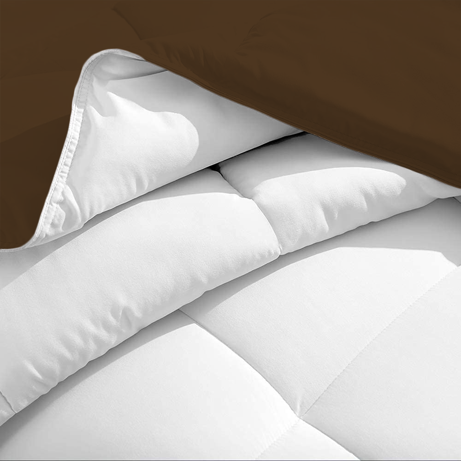 Chocolate and White Reversible Comforter