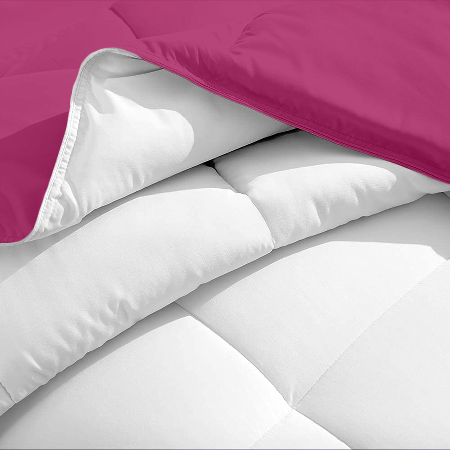 Hot Pink and White Reversible Comforter