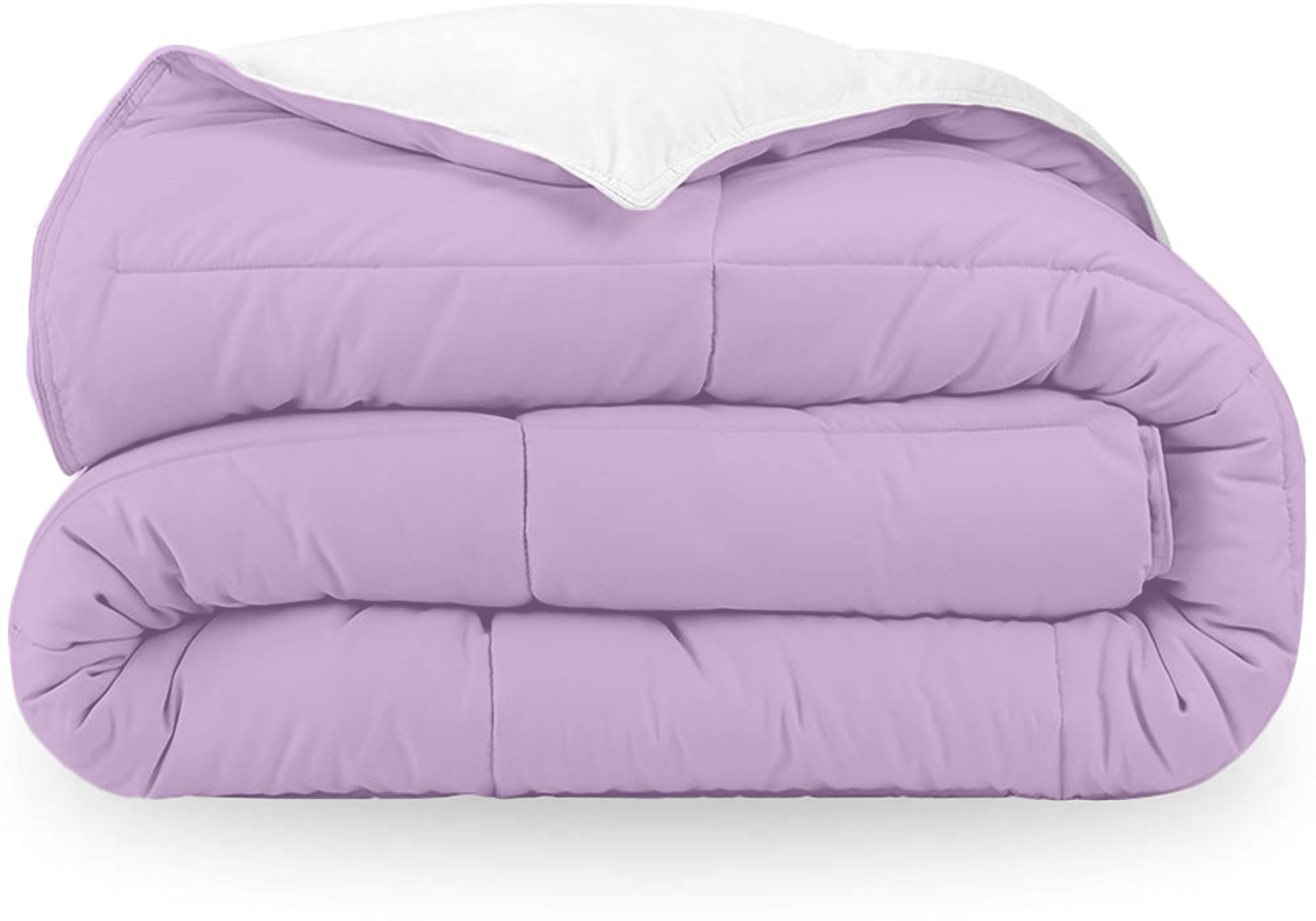 Lilac and White Reversible Comforter