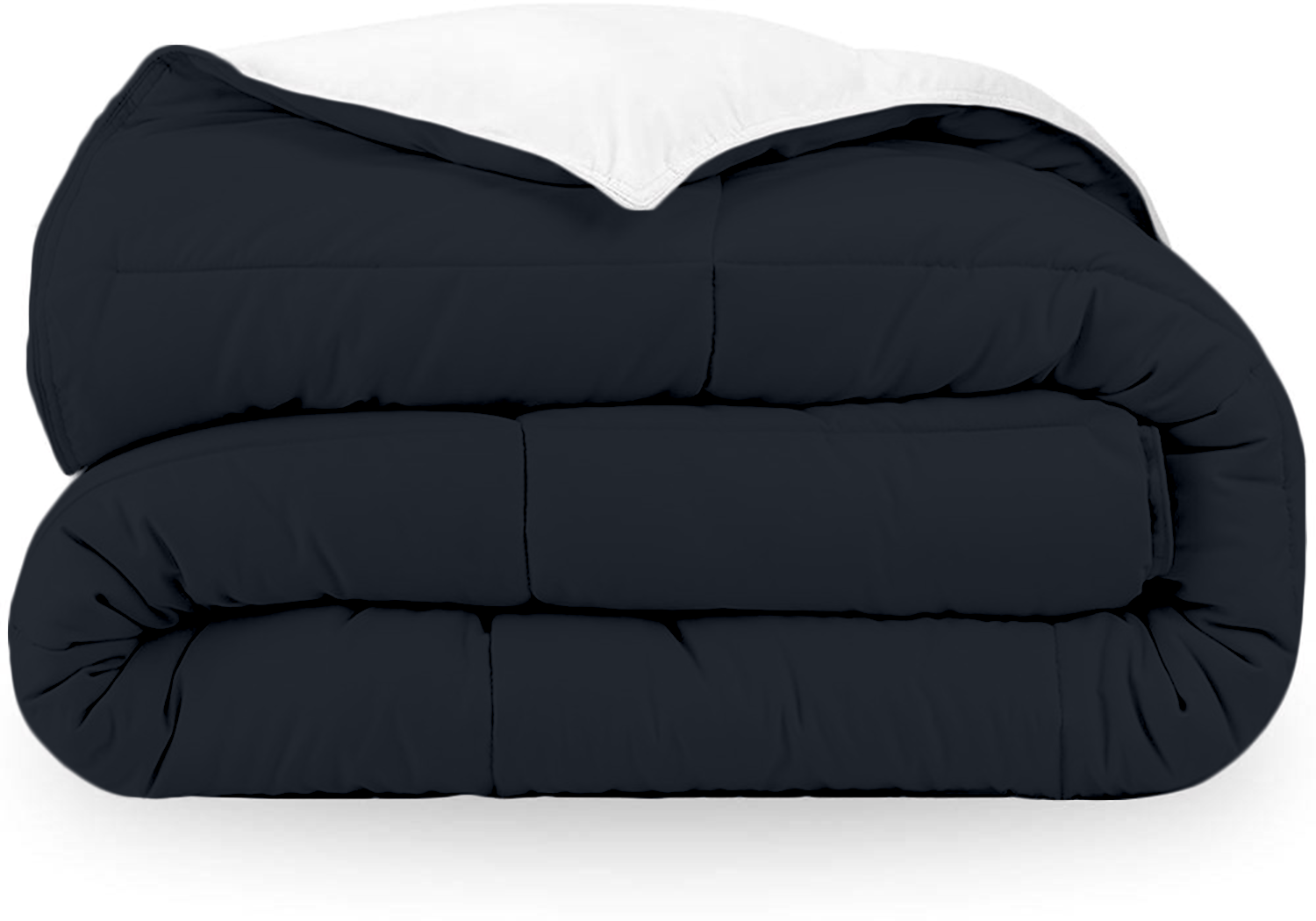 Navy Blue and White Reversible Comforter