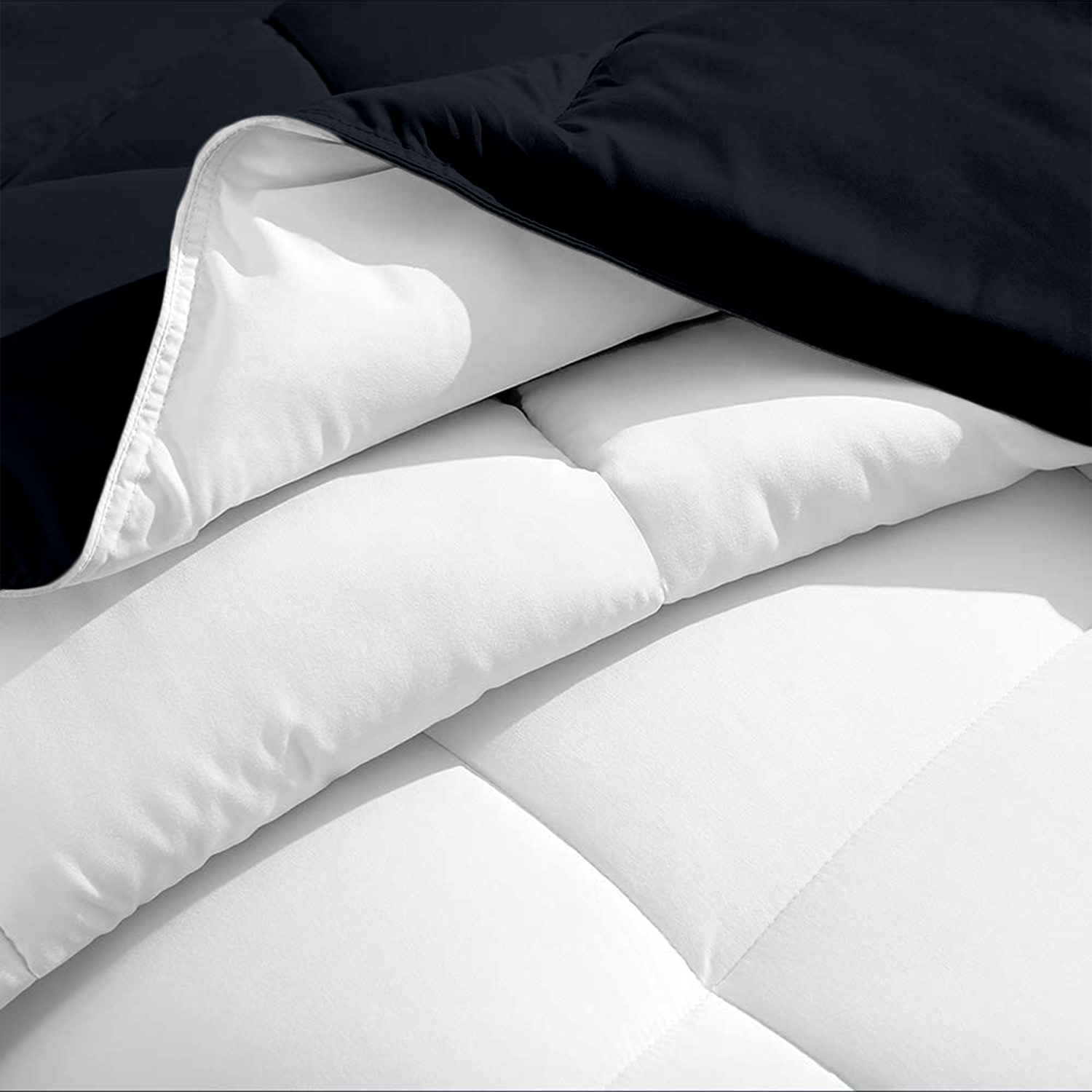 Navy Blue and White Reversible Comforter
