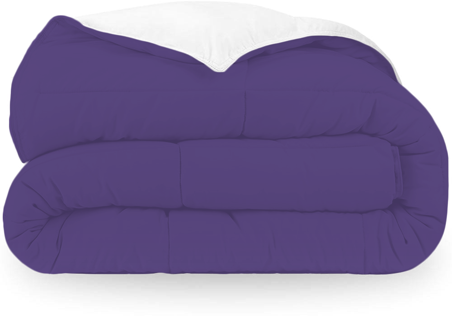Purple and White Reversible Comforter