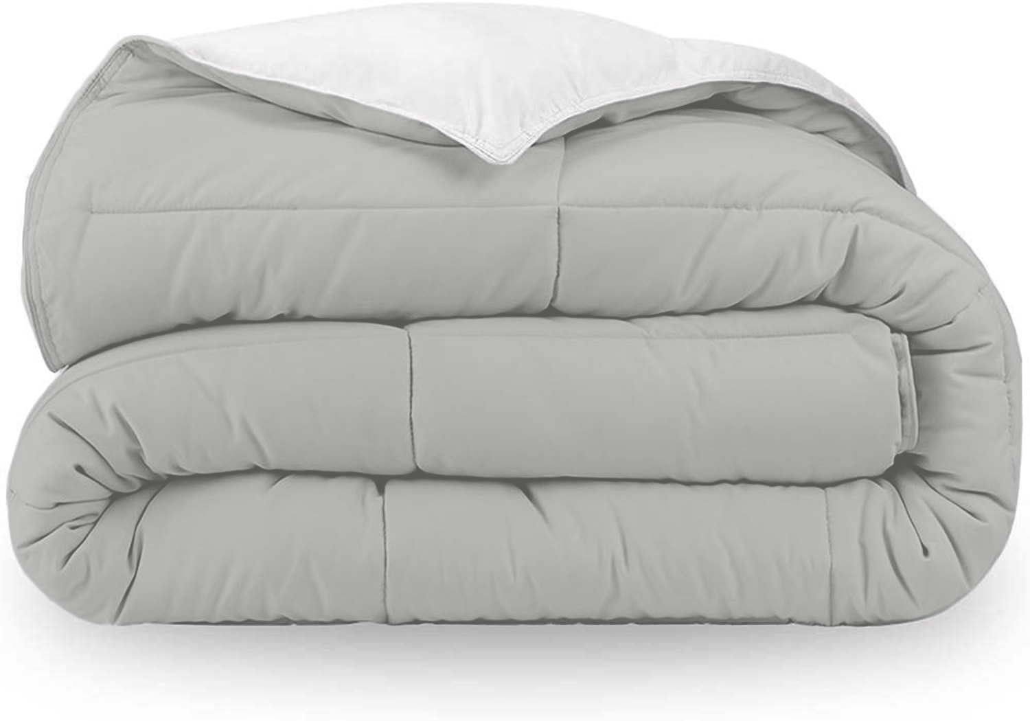 Light Grey and White Reversible Comforter