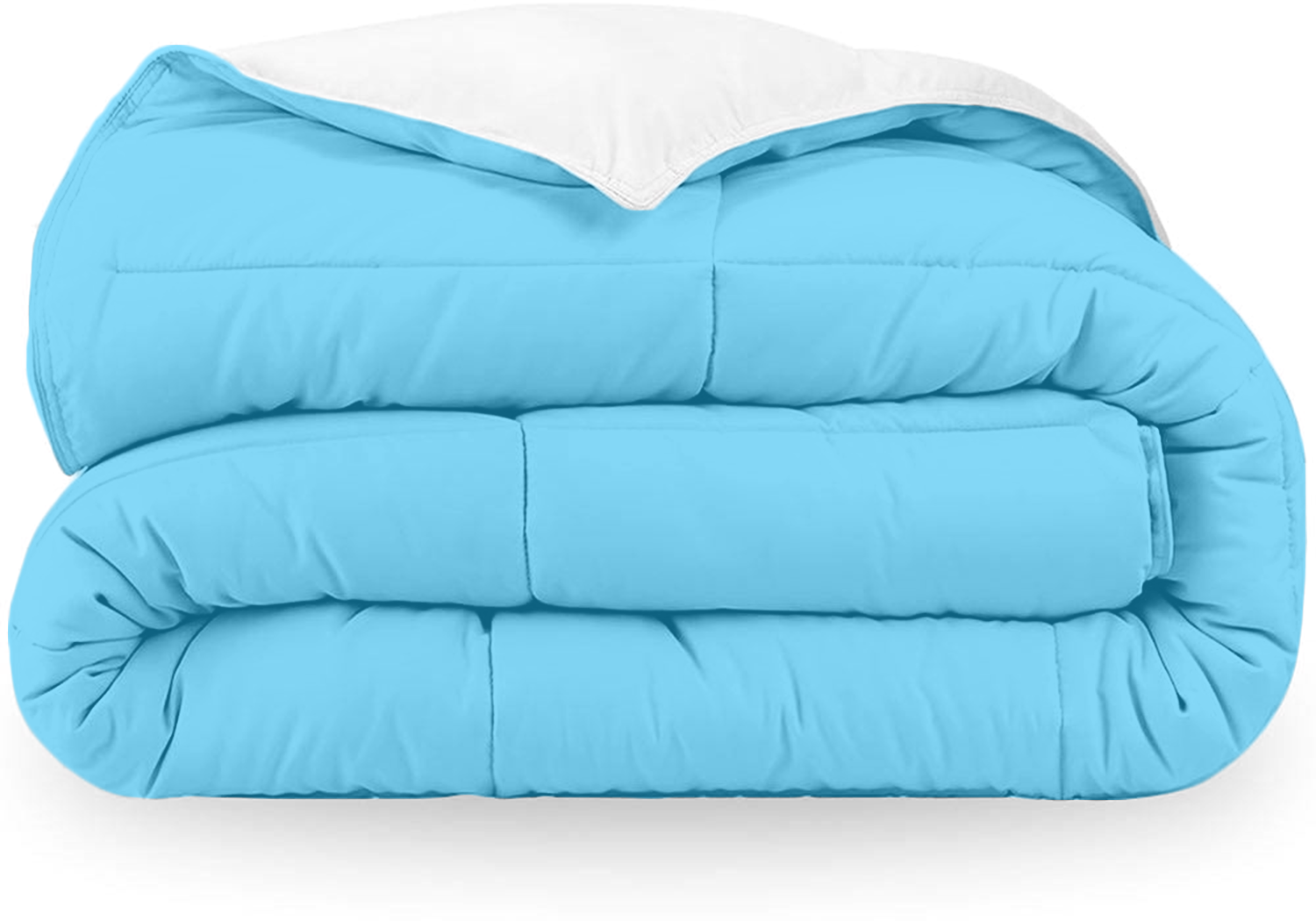 Light Blue and White Reversible Comforter