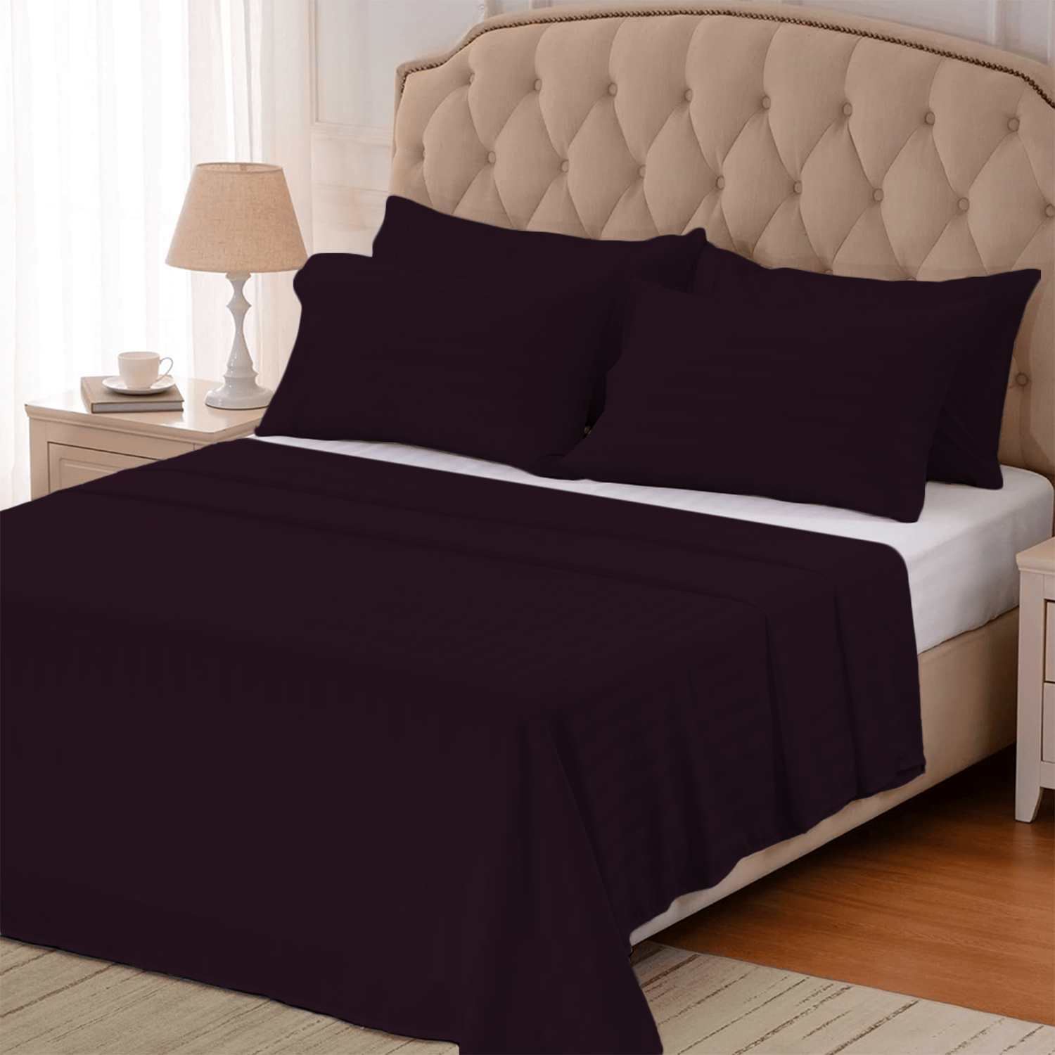 Wine Stripe Bed Sheets