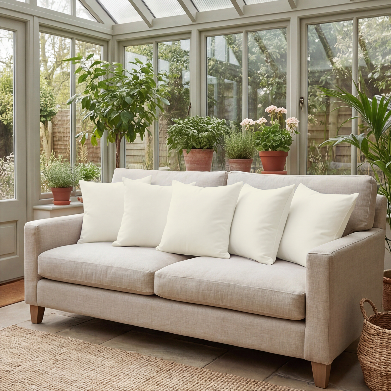 Ivory Cushion Covers