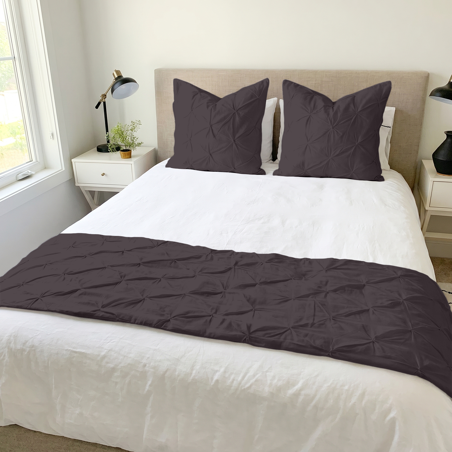 Lavender Pinch Bed Runner