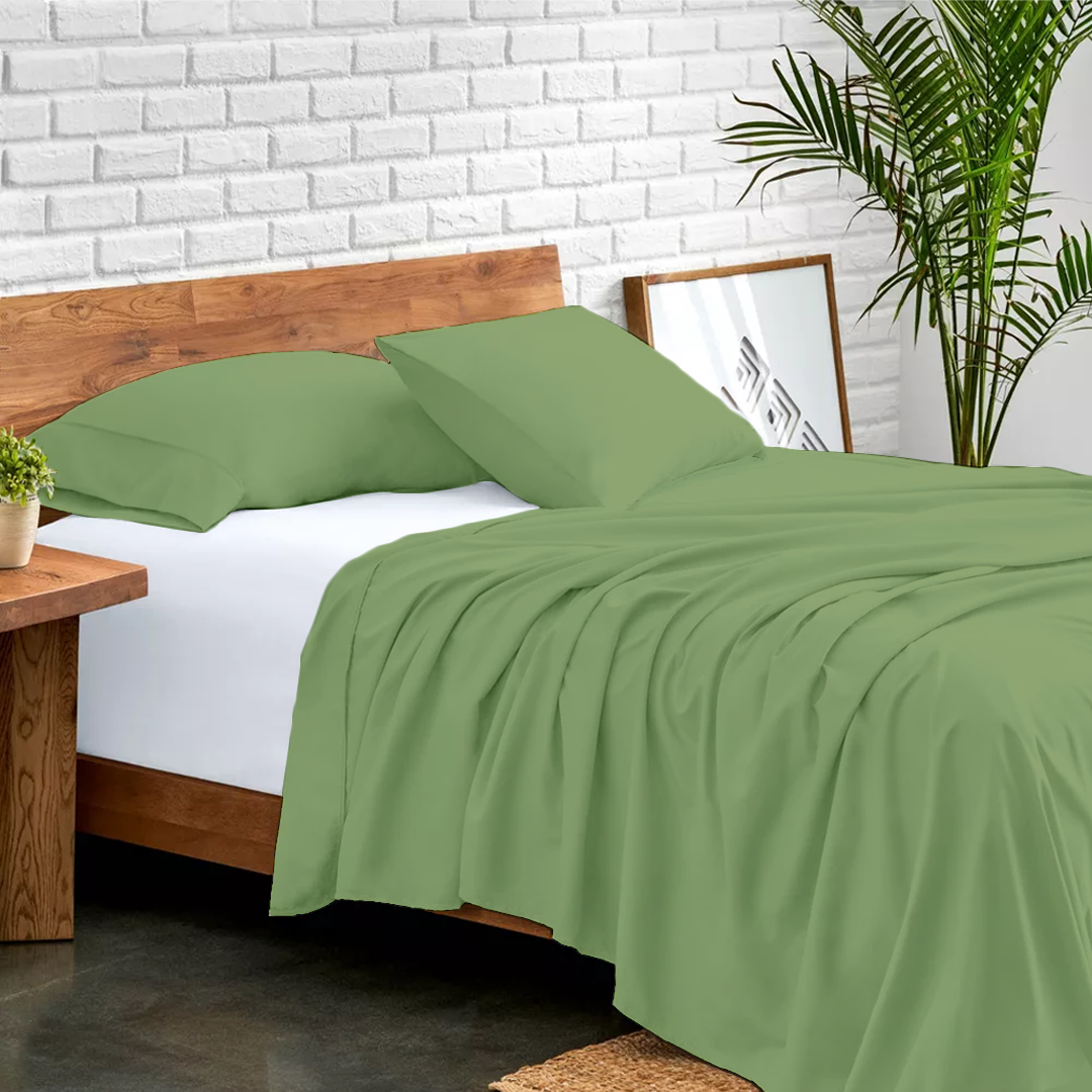 Flat Sage Green Bed Sheet