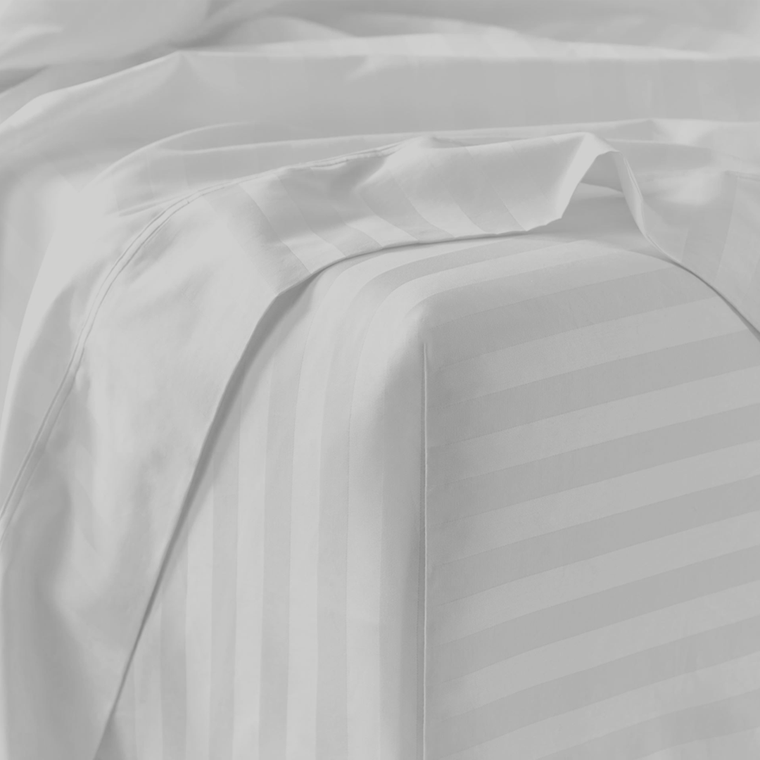 Light Grey Stripe Bed Sheet Set