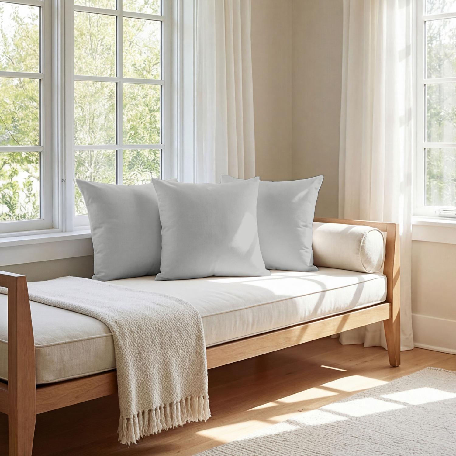 Light Grey Cushion Covers