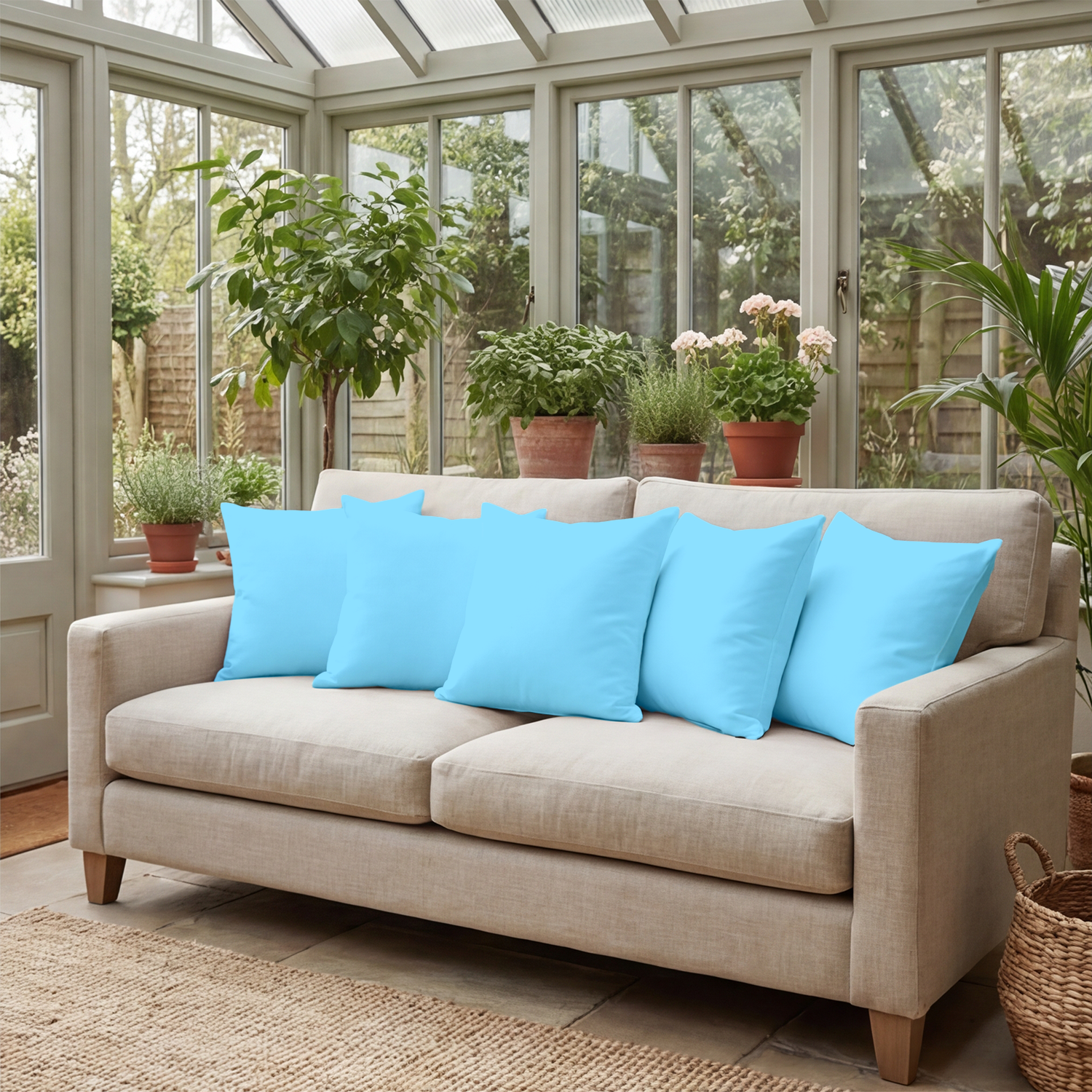 Light Blue Cushion Covers