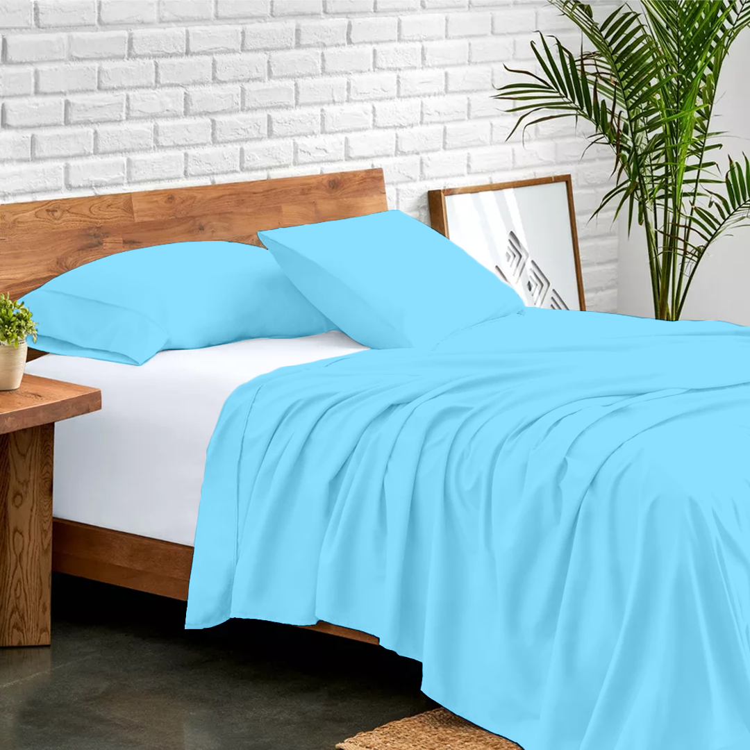 Light Blue Stripe Bed Sheet
